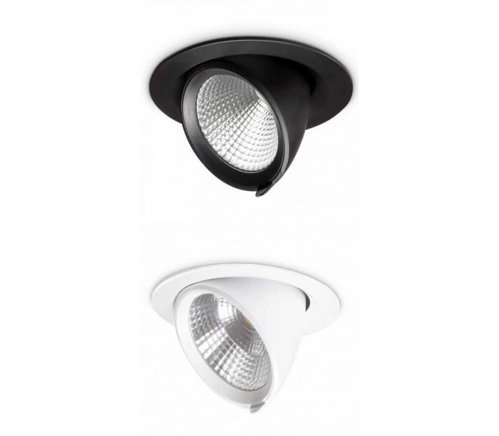 Jcc Starscoop 20w 35w Commercial Led Wall Wash Display Downlight Blk Or Wh Ip20 - Wall Wash Light Fittings