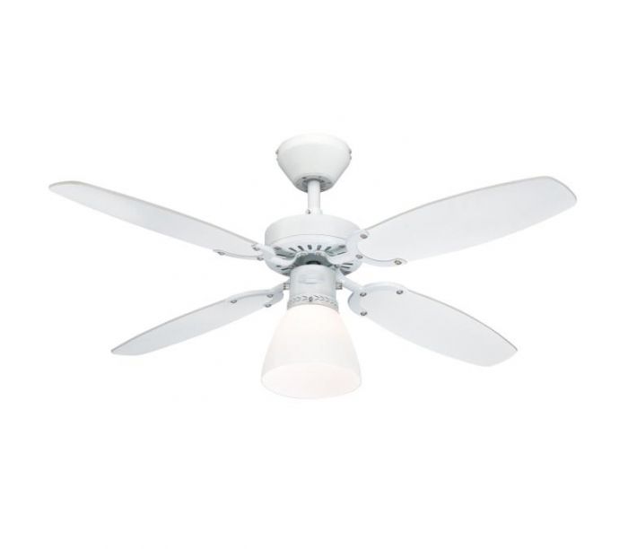Westinghouse Capitol 42 White Ceiling Fan With Light Kit - White Ceiling Fans Uk