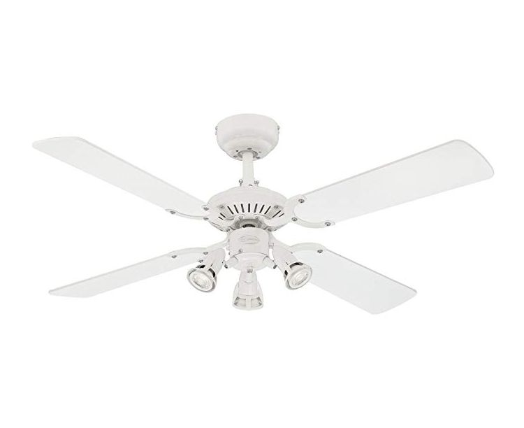 Westinghouse Princess Euro 42 White, Ceiling Fan With Halogen Spotlights