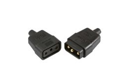 10 Amp Three Pin Appliance Cable Connector Black