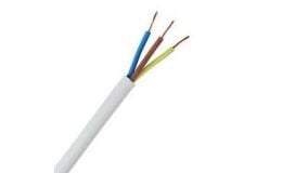 White PVC Flexible Cable 3183Y 3 core 1.0mm (cut by the metre)