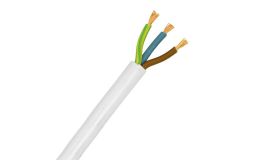 2183Y 0.5mm 3 Core White Flexible Cable White 100M Roll