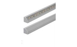 ANSELL 2 Metre Angled Aluminium Profile for LED Strip c/w Covers & Fixings