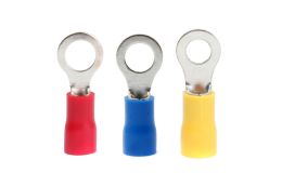 Insulated Ring Crimp Terminal Eyelet Red Blue Yellow PK 100