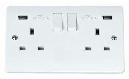 Click Mode 2G Switched USB Socket SP 13A Twin 2.1A