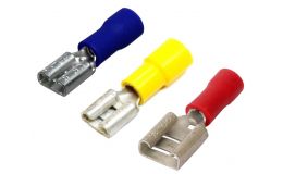 Insulated Female Electrical Crimp Terminal Blue Red Yellow PK100