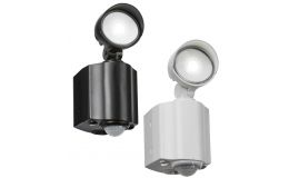 Knightsbridge 8W LED Single Spot Security Light with PIR Black or White