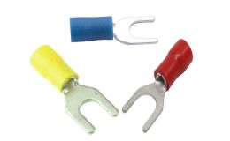 Insulated Fork Terminal Blue Red Yellow PK100
