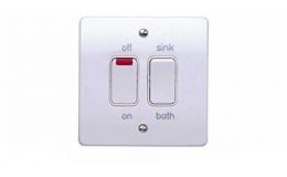 MK Dual Switch 20A With Neon K5207 WHI