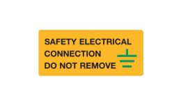 Termtech LF50YBG Safety Electrical Connection Rigid Label 80x35mm (Pk=5) 