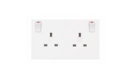Selectric LG9098CON 13A 1 to 2 Gang Converter Socket Outlet White