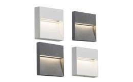Knightsbridge 230V IP44 2W or 4W LED Square Wall/Guide Light White or Grey