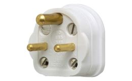 MK Plug 2A Round Pin Round Pin White