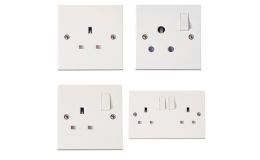 Click Polar White 13A 5A 2A Sockets Switched Unswitched