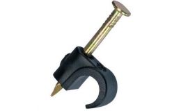 9-11mm Round Black Cable Clips Tower Box Of 100