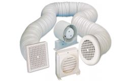 Manrose Inline Fans with Timer Bracket & Shutter Options Duct & Grilles