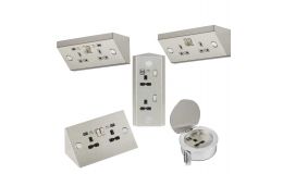 Knightsbridge Vertical Recessed and Under Cabinet USB Sockets Stainless Steel