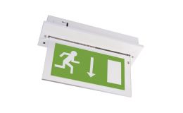 Channel Vale White Maintained LED Emergency Exit Sign