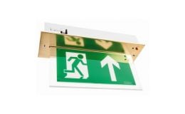 Channel Vale Brass Maintained LED Emergency Exit Sign
