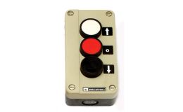3 Pos Plastic Control Station IP65 White/Red/Black +2N/O+1N/C
