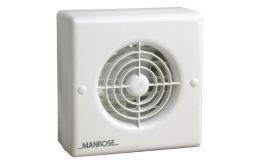 Manrose 4" Auto Shutter Axial Bathroom Extractor Fan Wall/Ceiling Models
