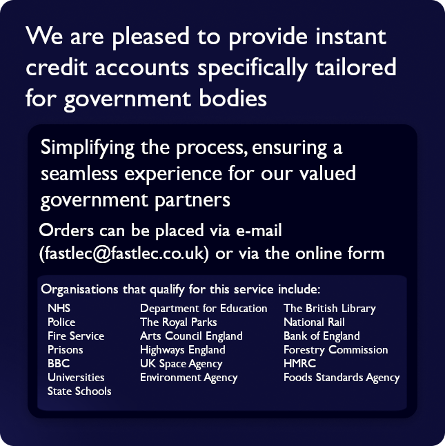 Government Credit account explanation and list of organisations eligible for this service